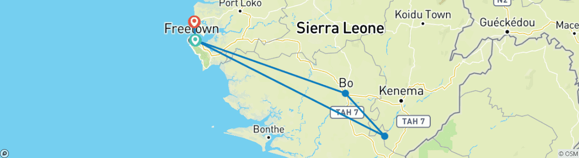 Imagen de un mapa que muestra la ruta del circuito