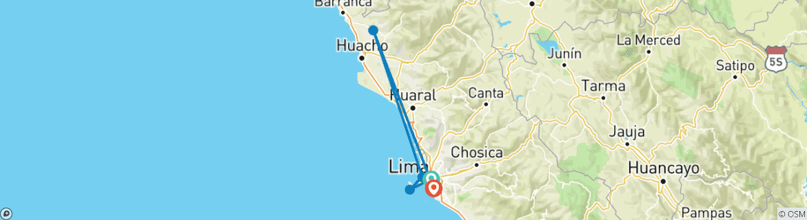 Imagen de un mapa que muestra la ruta del circuito