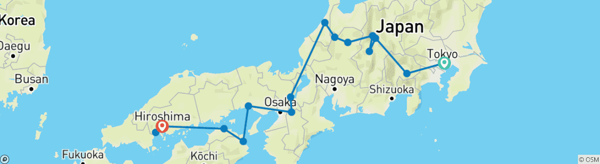 Imagen de un mapa que muestra la ruta del circuito