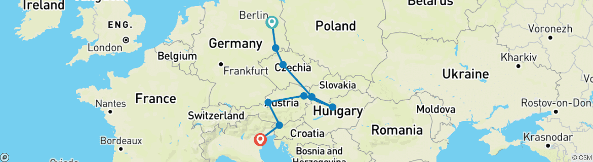 Imagen de un mapa que muestra la ruta del circuito