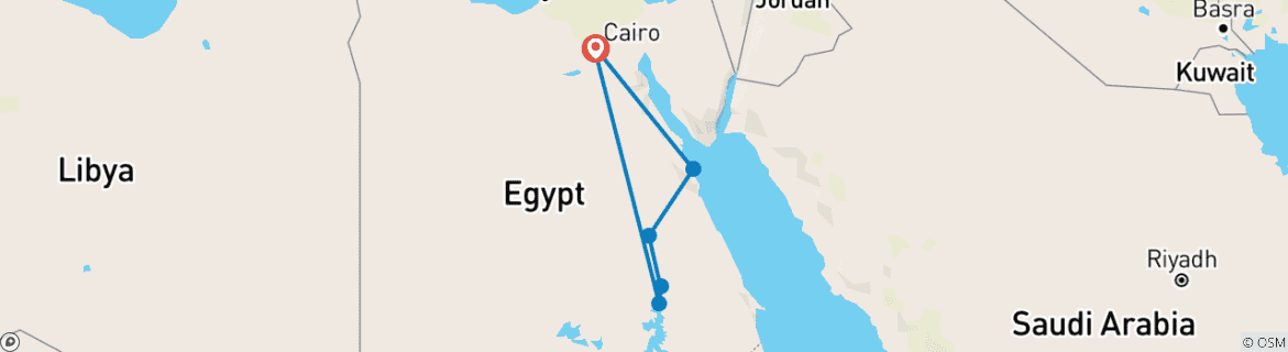 Mapa de Explorador de Egipto - Crucero en felucha y el Mar Rojo
