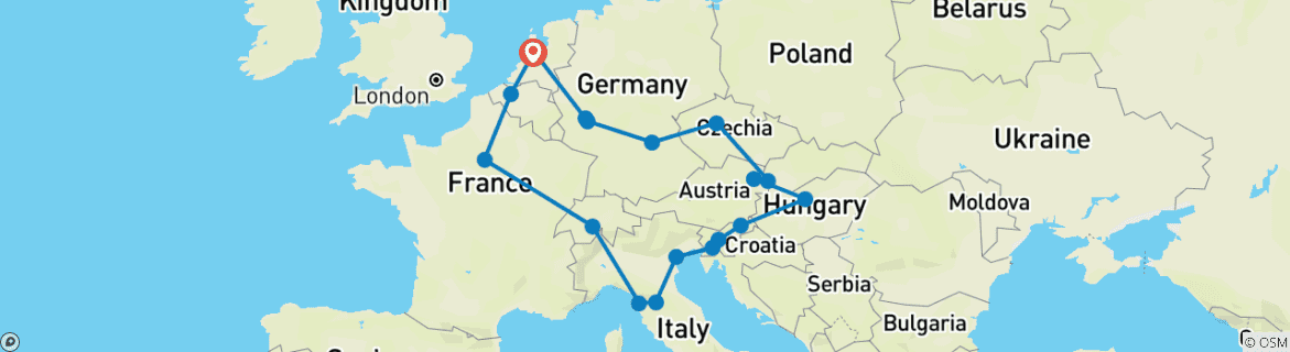 Carte du circuit Joyau de l'Europe