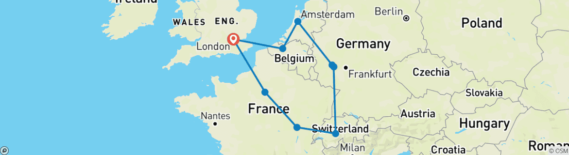 Carte du circuit Europe Taster