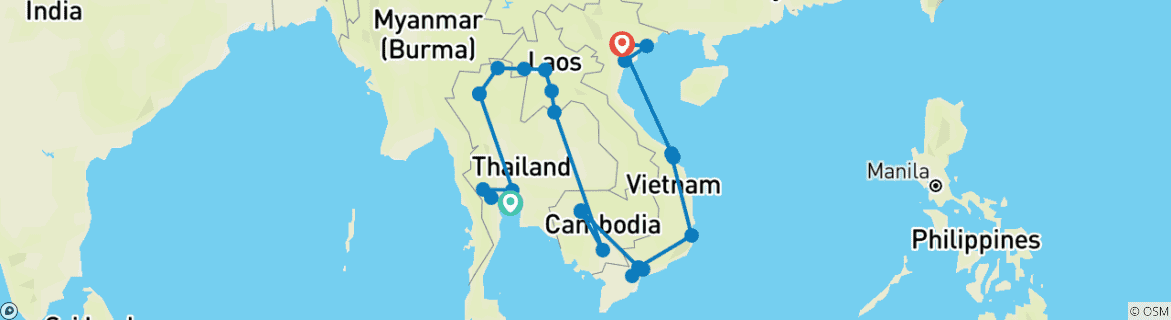 Kaart van Ultiem Zuidoost-Azië