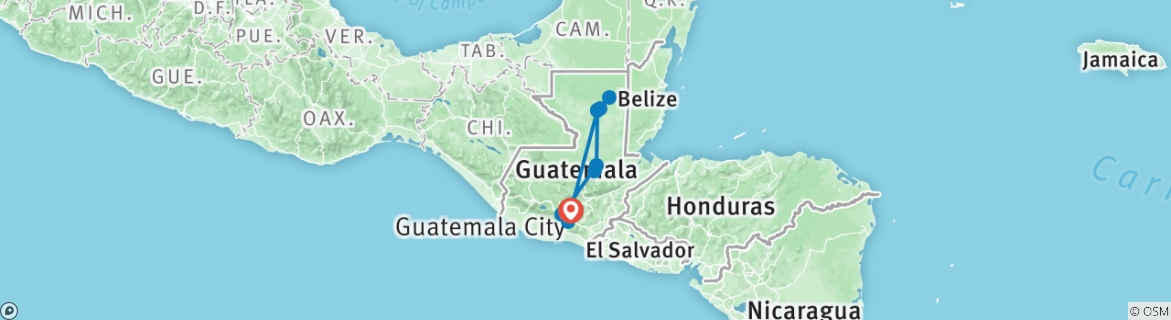 best travel route guatemala