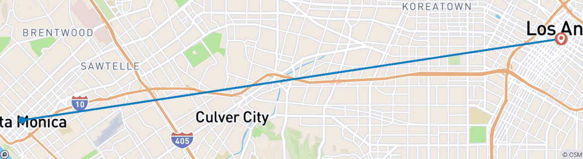 Karte mit der Reiseroute