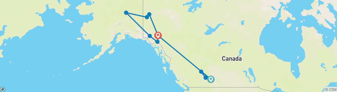 Map of From the Rockies to the Arctic Circle - Go Wild