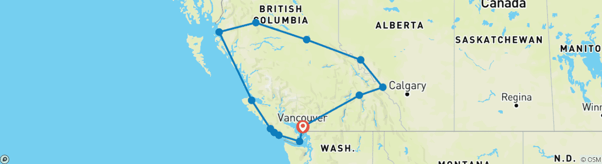 Map of Western Round Trip with Local Flavour