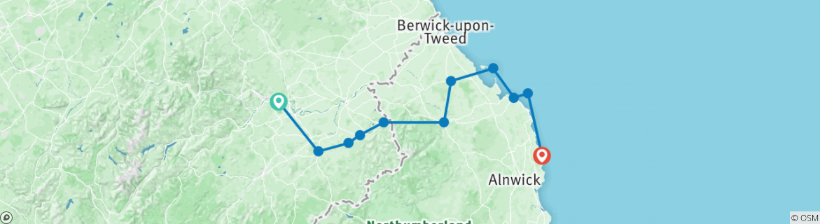 Map of St. Cuthbert's Way