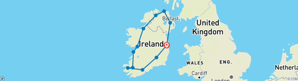 Map of Irish Explorer