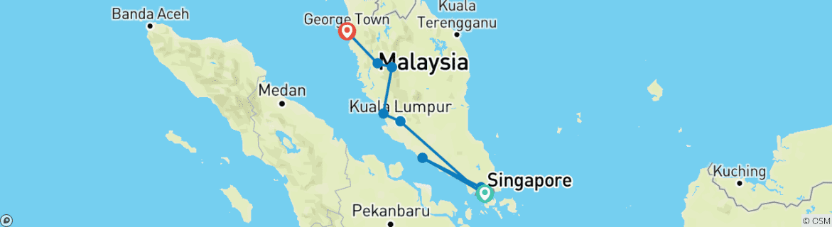 Map of Malaysia and Singapore Explorer