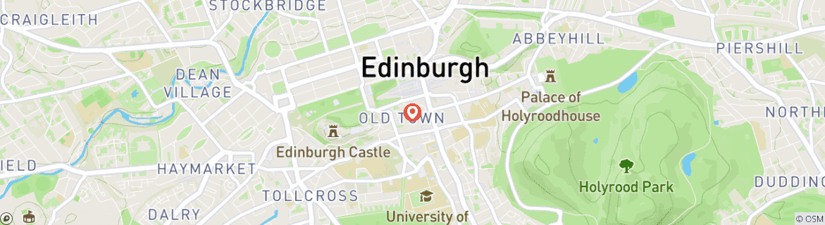 Carte du circuit Edimbourg pour Hogmanay (NYE) (Start Edinburgh)