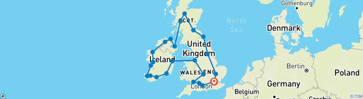 Map of Best of UK & Ireland