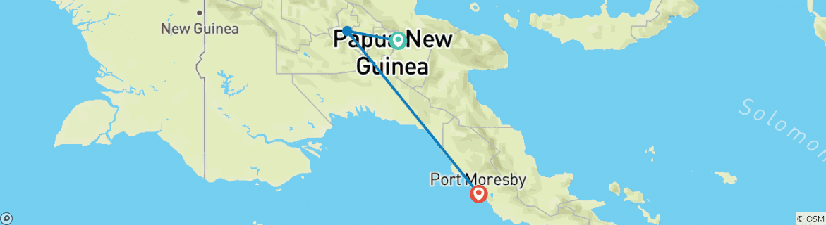 Map of Papua New Guinea Goroka Show and Kalam Cultural Festival