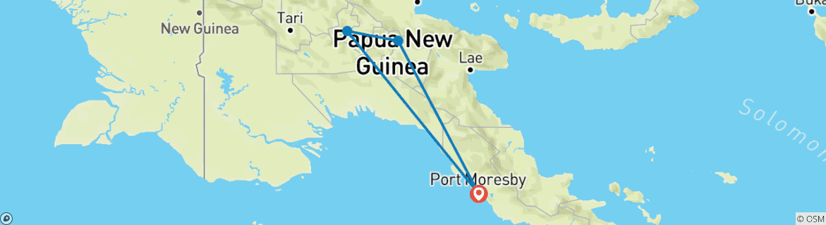 Carte du circuit Papouasie-Nouvelle-Guinée Goroka Show & Kalam Festival Cultural Tour