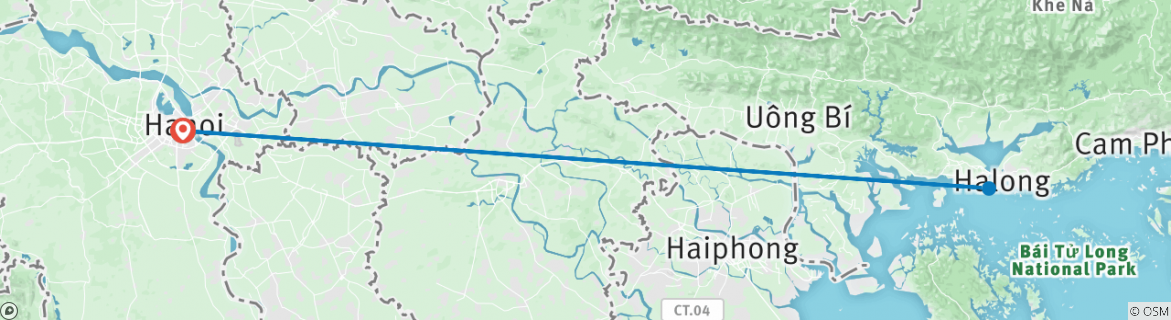 Map of Halong Bay Cruise 3D/2N