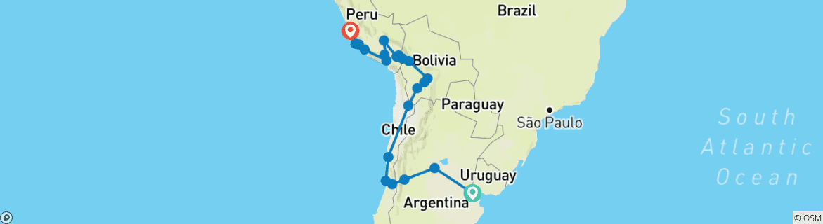 Imagen de un mapa que muestra la ruta del circuito