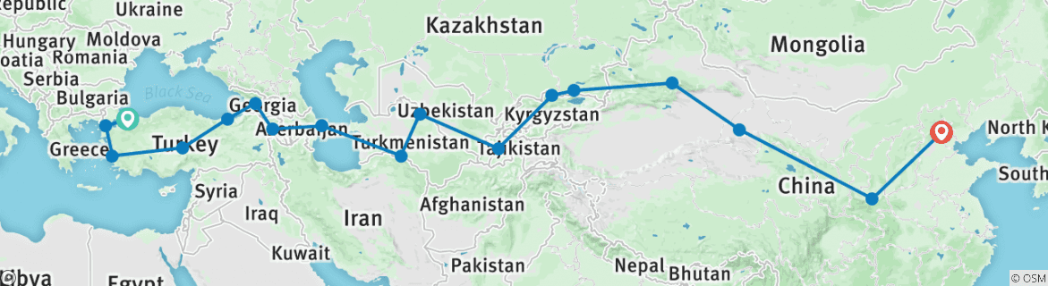 silk road overland tour