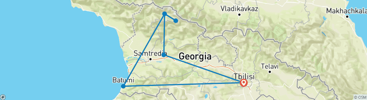 Map of Georgia Adventure