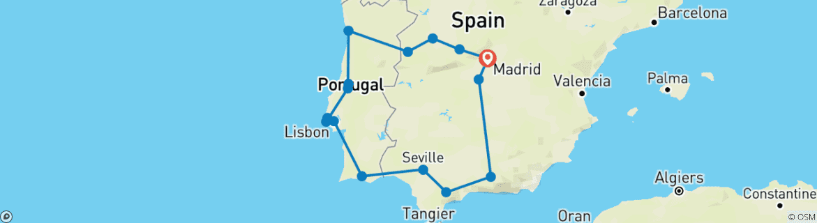 Imagen de un mapa que muestra la ruta del circuito