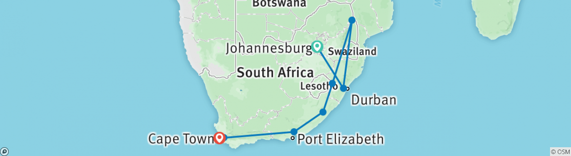 travelling to south africa from europe