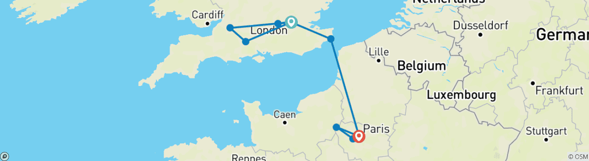 Mapa de Explorador de Londres y París