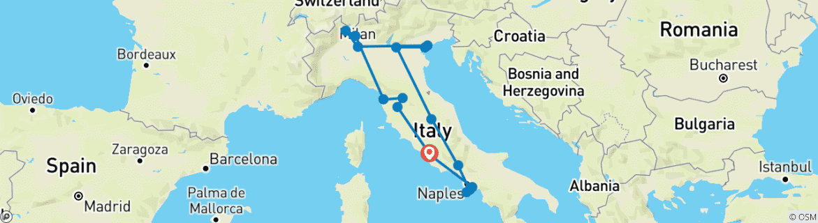 Imagen de un mapa que muestra la ruta del circuito