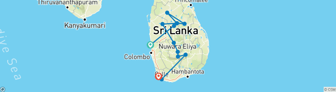 Imagen de un mapa que muestra la ruta del circuito