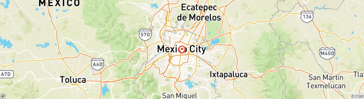 Map of Mexico City Stopover