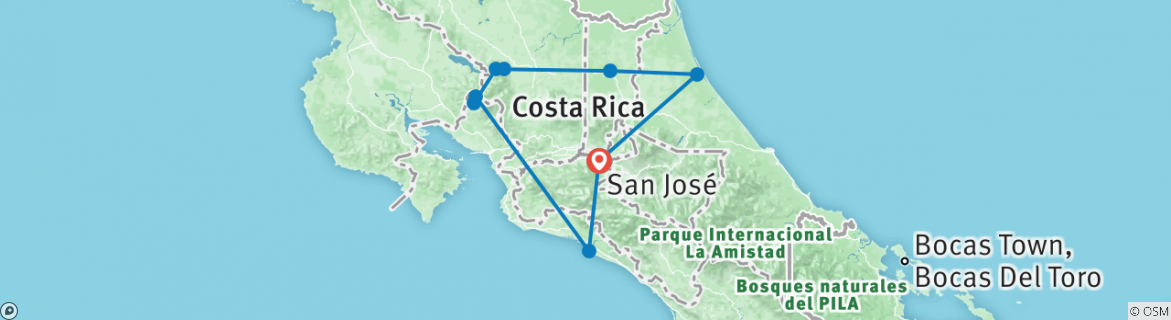 Map of Journeys: Explore Costa Rica National Geographic Journeys