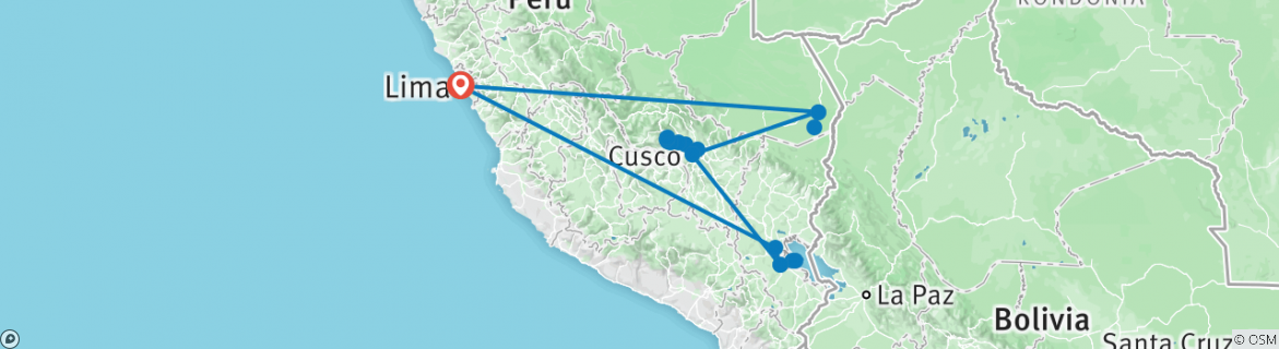 Map of Journeys: Iconic Peru National Geographic Journeys