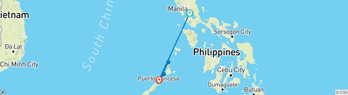 Map of Philippines Classic 10 Day - One Life Adventures