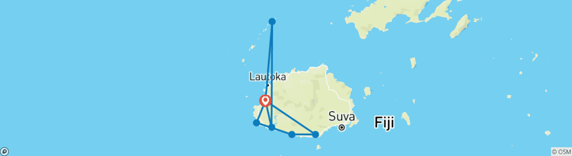 Karte mit der Reiseroute