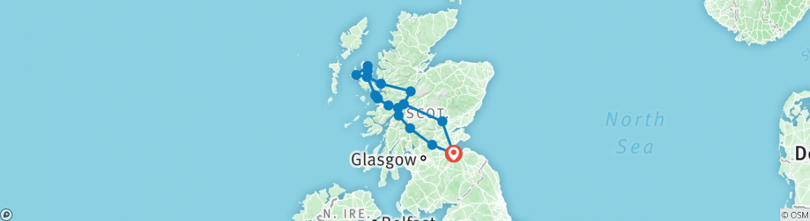 Kaart van Isle of Skye & de Hooglanden