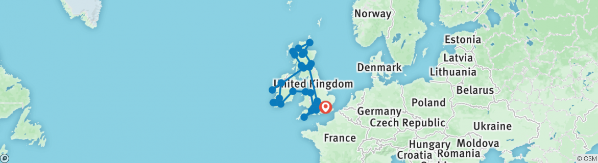 Map of Britain & Ireland Discovery (Classic, 24 Days)