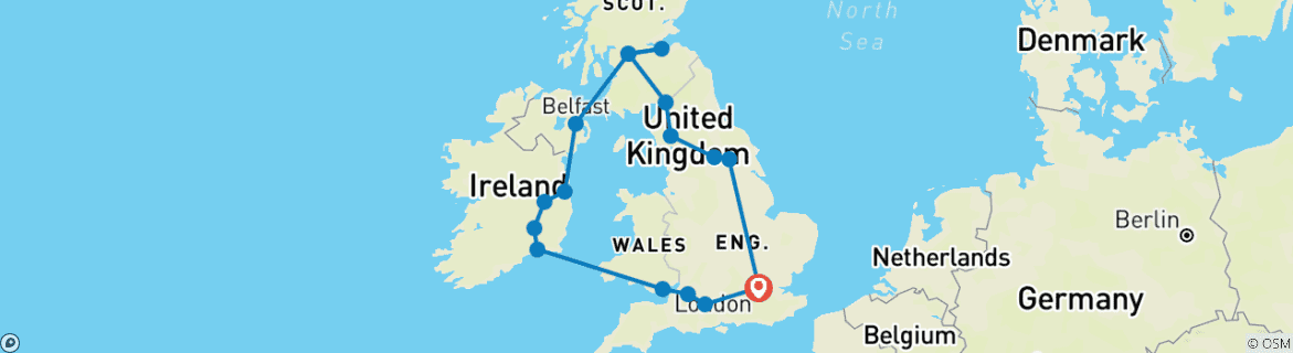 Imagen de un mapa que muestra la ruta del circuito