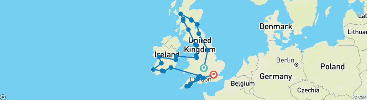 Imagen de un mapa que muestra la ruta del circuito