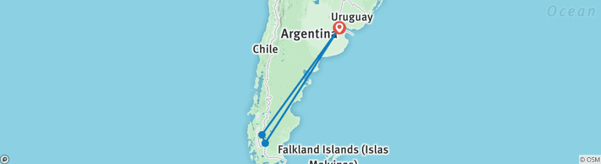 Map of Patagonia Hiking