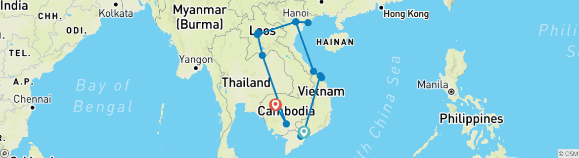 Map of Legendary of Indochina - 20 Days