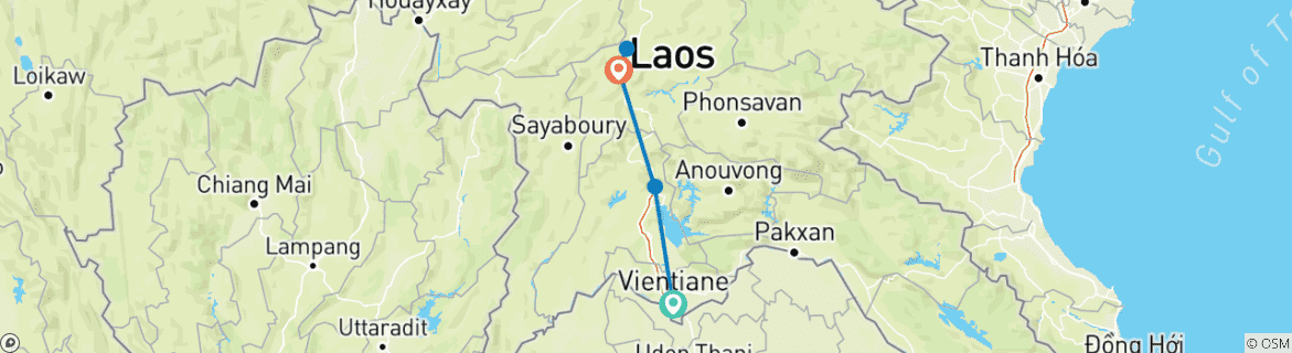 Mapa de Descubre lo mejor de Laos en 6 días