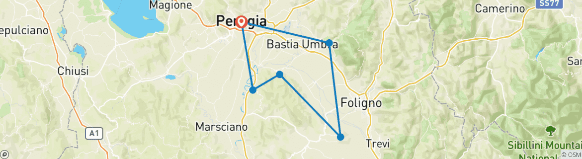 Imagen de un mapa que muestra la ruta del circuito