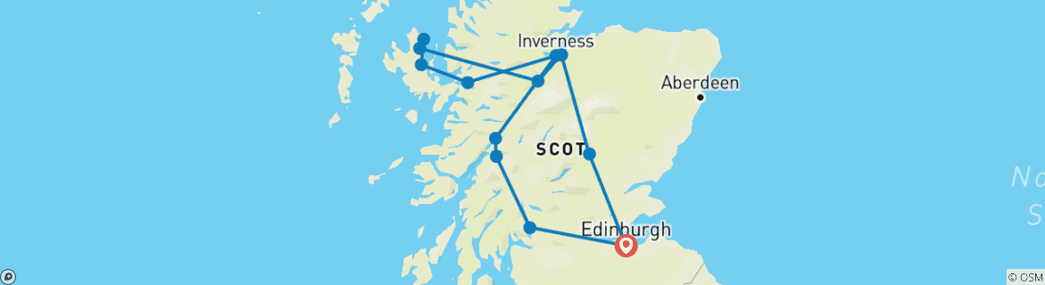 Kaart van De ultieme Skye-belevenis