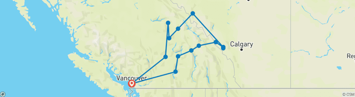 Imagen de un mapa que muestra la ruta del circuito