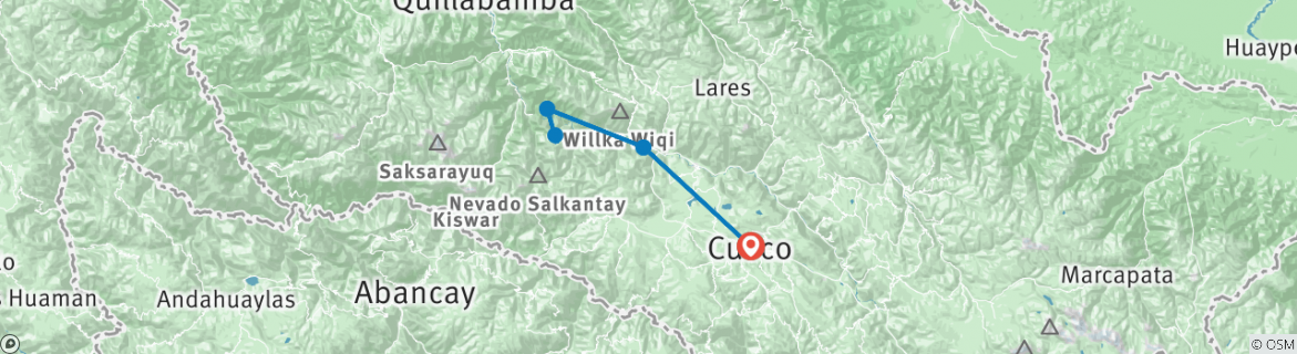 Mapa de Viaje individual: Machu Picchu en tren - Mejora