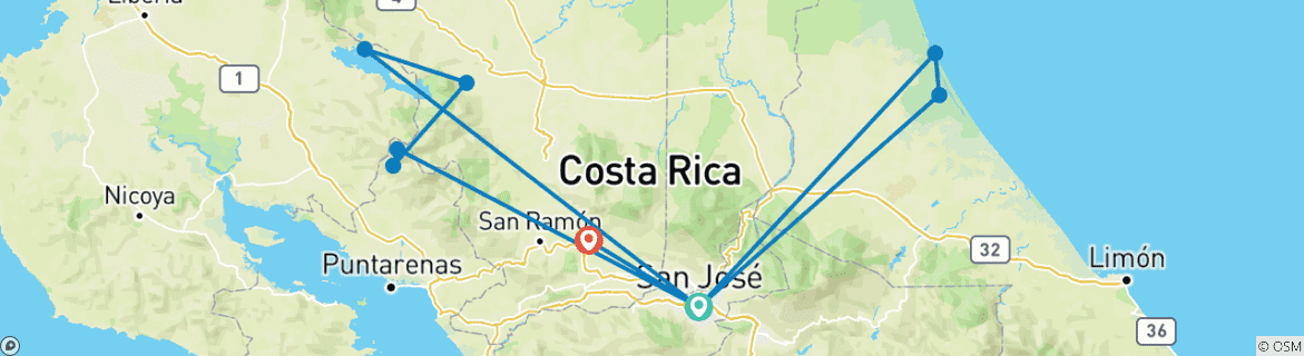 Imagen de un mapa que muestra la ruta del circuito