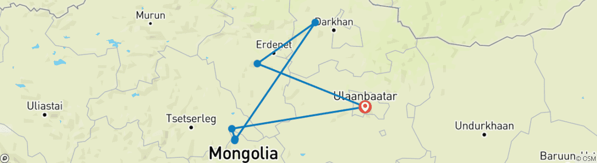 Map of The Blue Pearl of Mongolia