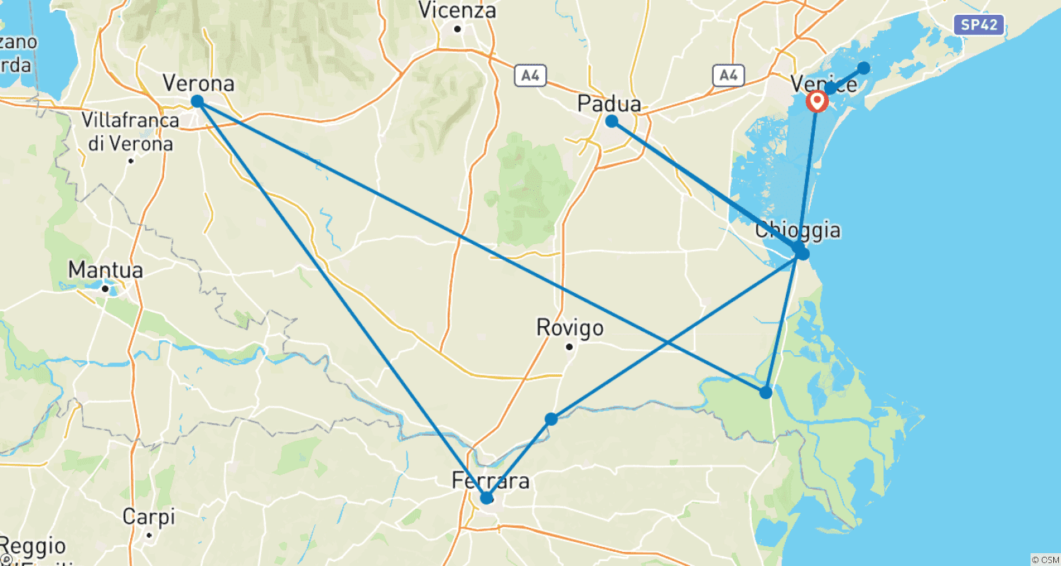 Mapa do percurso de Clube da Família: Veneza e a sua Lagoa