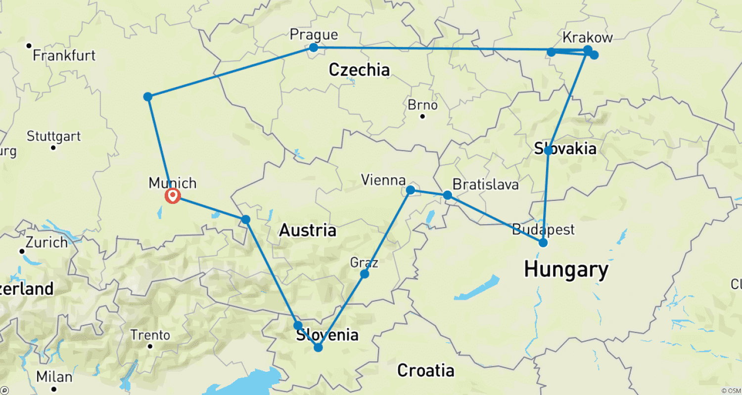 Mapa trasy: Eastern Highlights Boże Narodzenie i Nowy Rok