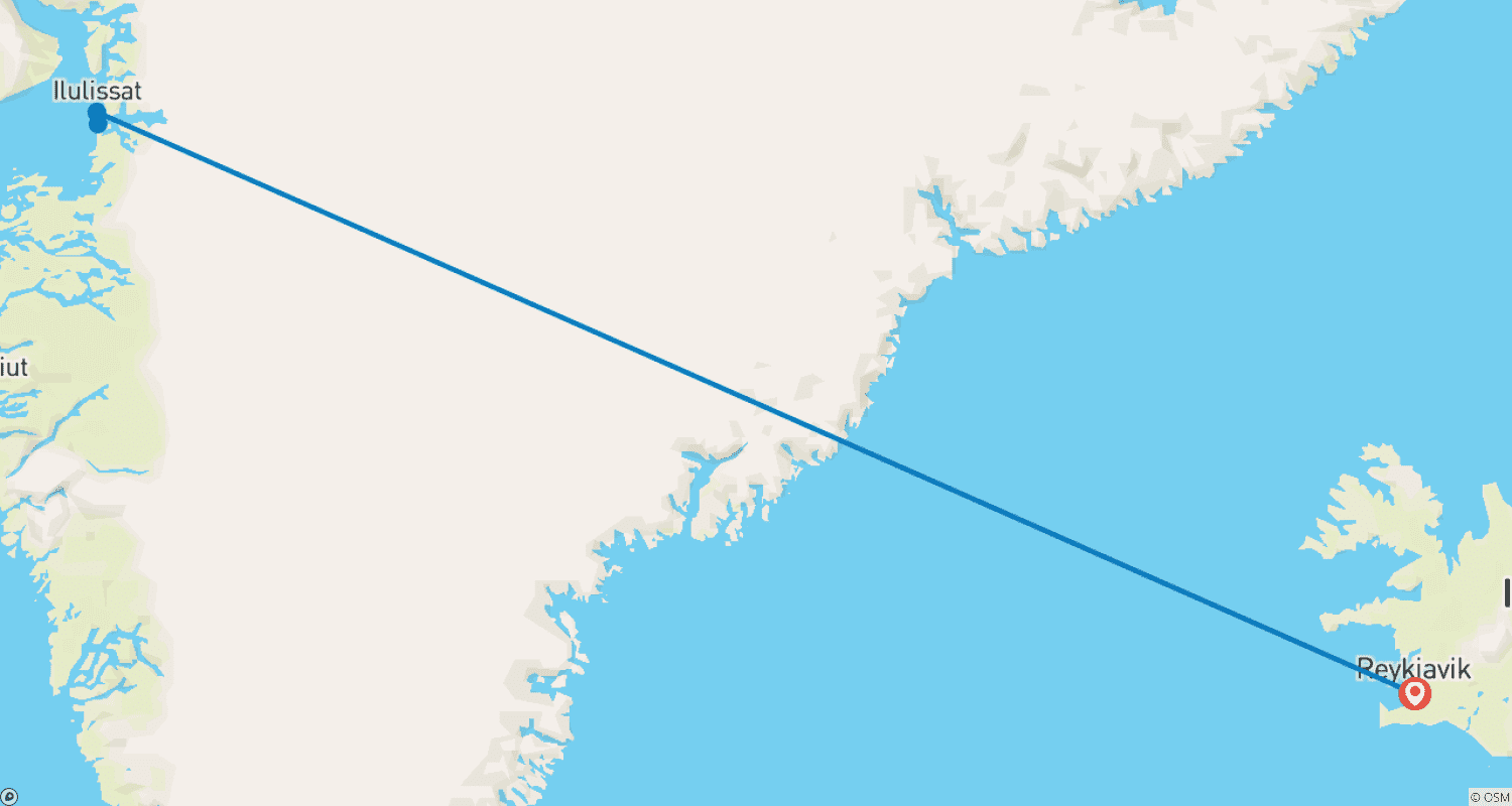 Mapa trasy: Niesamowite Dni w Ilulissat - 4 Dni