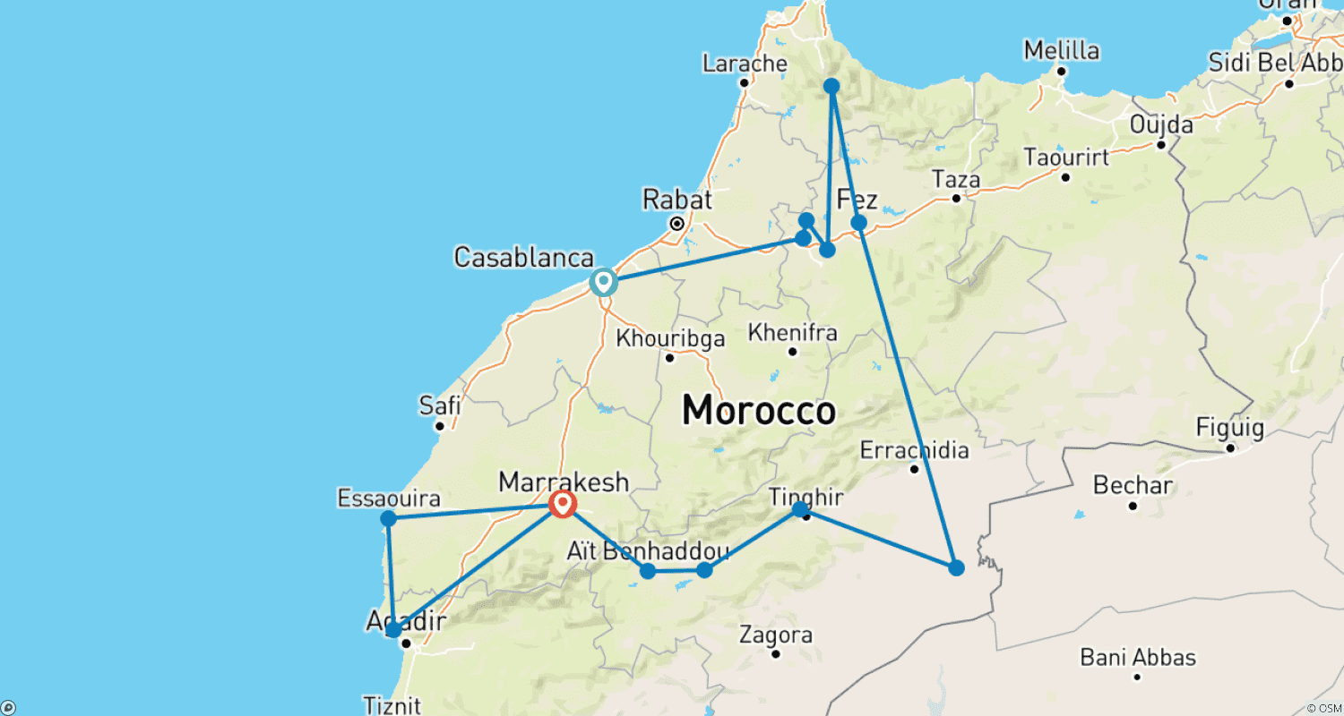 خريطة مسار المغرب الملحمي